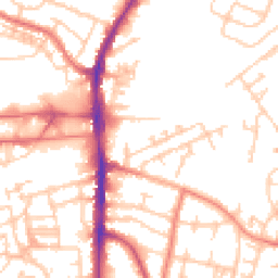 Daytime road noise heatmap for WA14 1AQ