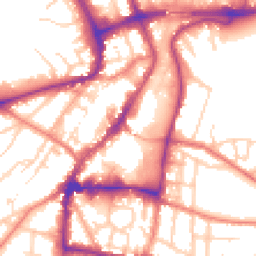 Daytime road noise heatmap for WA14 1BA