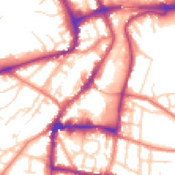 Daytime road noise heatmap for WA14 1BN