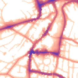Daytime road noise heatmap for WA14 1BS