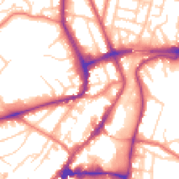 Daytime road noise heatmap for WA14 1DA