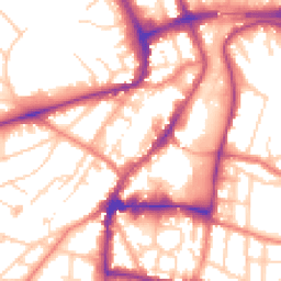 Daytime road noise heatmap for WA14 1DE