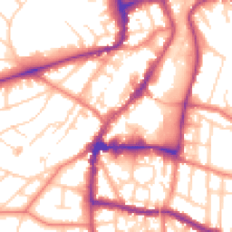Daytime road noise heatmap for WA14 1DS