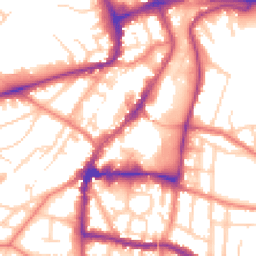 Daytime road noise heatmap for WA14 1EB