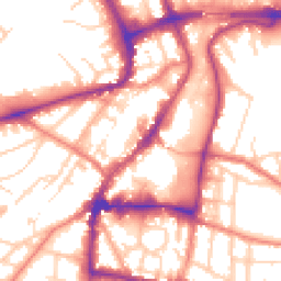 Daytime road noise heatmap for WA14 1EE