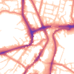 Daytime road noise heatmap for WA14 1EU