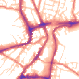 Daytime road noise heatmap for WA14 1EX