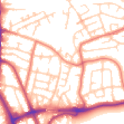 Daytime road noise heatmap for WA14 1GS
