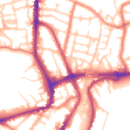 Daytime road noise heatmap for WA14 1HP