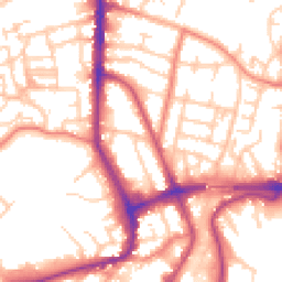 Daytime road noise heatmap for WA14 1HS