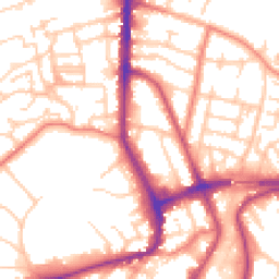 Daytime road noise heatmap for WA14 1HT