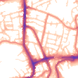 Daytime road noise heatmap for WA14 1HY