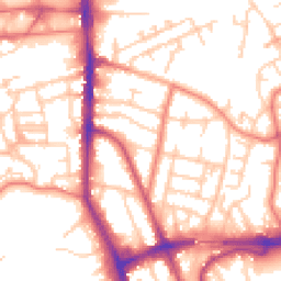 Daytime road noise heatmap for WA14 1JD