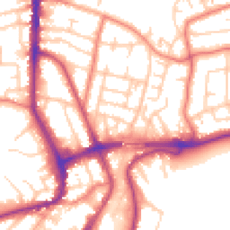 Daytime road noise heatmap for WA14 1JN
