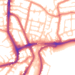 Daytime road noise heatmap for WA14 1JU