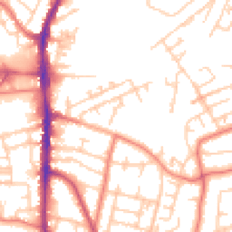 Daytime road noise heatmap for WA14 1LT