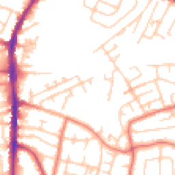 Daytime road noise heatmap for WA14 1LU
