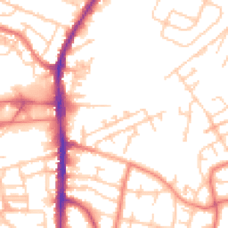 Daytime road noise heatmap for WA14 1NE