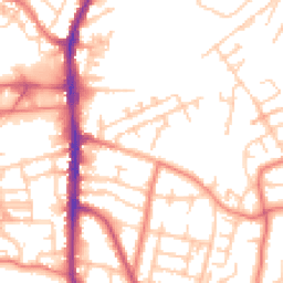 Daytime road noise heatmap for WA14 1NH