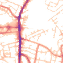 Daytime road noise heatmap for WA14 1NJ