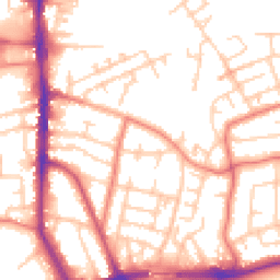 Daytime road noise heatmap for WA14 1NN