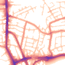 Daytime road noise heatmap for WA14 1NW