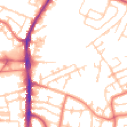 Daytime road noise heatmap for WA14 1PB