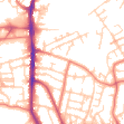Daytime road noise heatmap for WA14 1SL