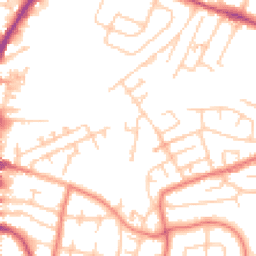Daytime road noise heatmap for WA14 1SS