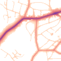 Daytime road noise heatmap for WA14 2BX