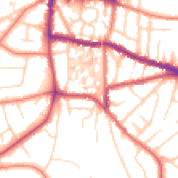 Daytime road noise heatmap for WA14 2EJ