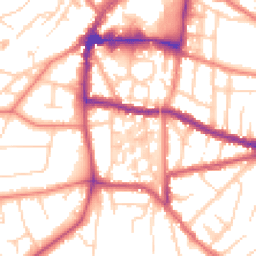 Daytime road noise heatmap for WA14 2EN