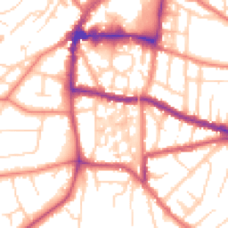 Daytime road noise heatmap for WA14 2ER