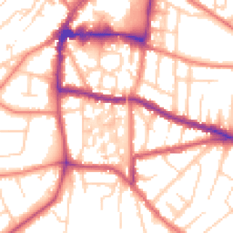 Daytime road noise heatmap for WA14 2EU