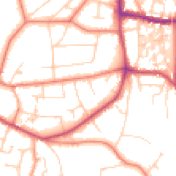 Daytime road noise heatmap for WA14 2JL