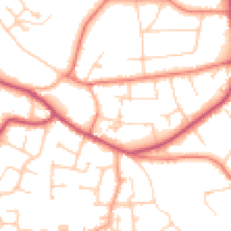 Daytime road noise heatmap for WA14 2LJ