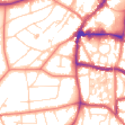 Daytime road noise heatmap for WA14 2ND