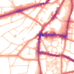 Daytime road noise heatmap for WA14 2QD