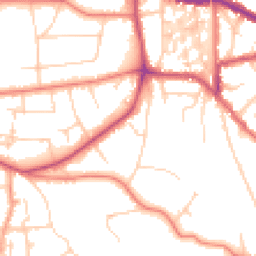 Daytime road noise heatmap for WA14 2RP