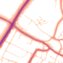Daytime road noise heatmap for WA14 2SH