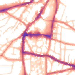 Daytime road noise heatmap for WA14 2SX