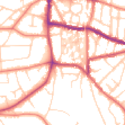 Daytime road noise heatmap for WA14 2UE