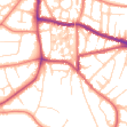 Daytime road noise heatmap for WA14 2UN