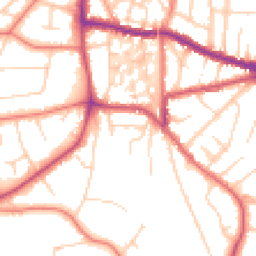 Daytime road noise heatmap for WA14 2UQ