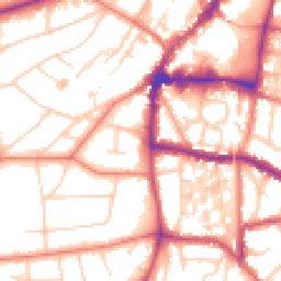 Daytime road noise heatmap for WA14 2YH