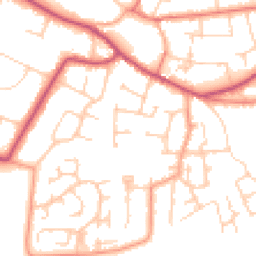 Daytime road noise heatmap for WA14 3AJ