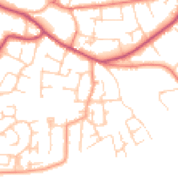 Daytime road noise heatmap for WA14 3AS