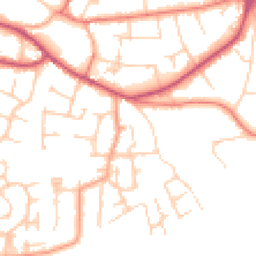 Daytime road noise heatmap for WA14 3AU