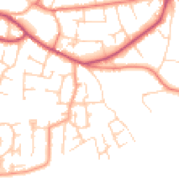Daytime road noise heatmap for WA14 3EG