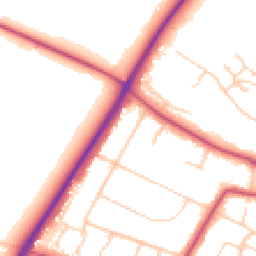 Daytime road noise heatmap for WA14 3JS